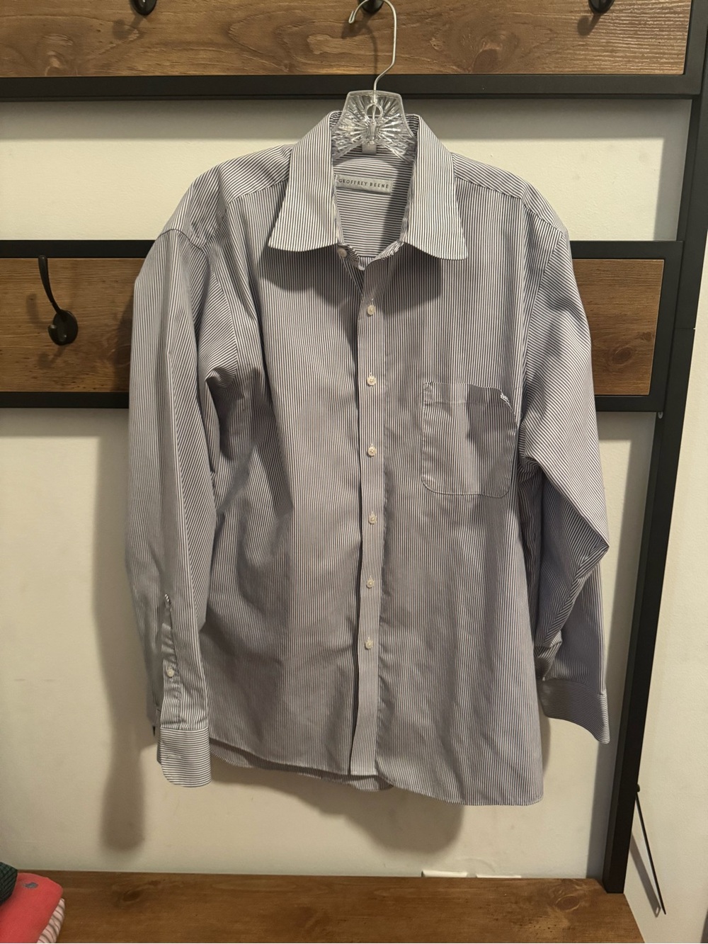 Geoffrey Beene Light Blue Thin Stripe Dress Shirt